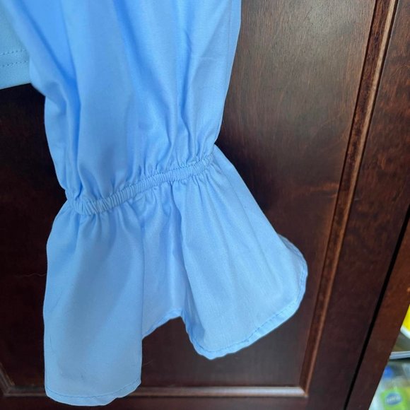 Medieval Style Light Blue Long sleeve Shirt Size Small / Petited - Picture 7 of 8